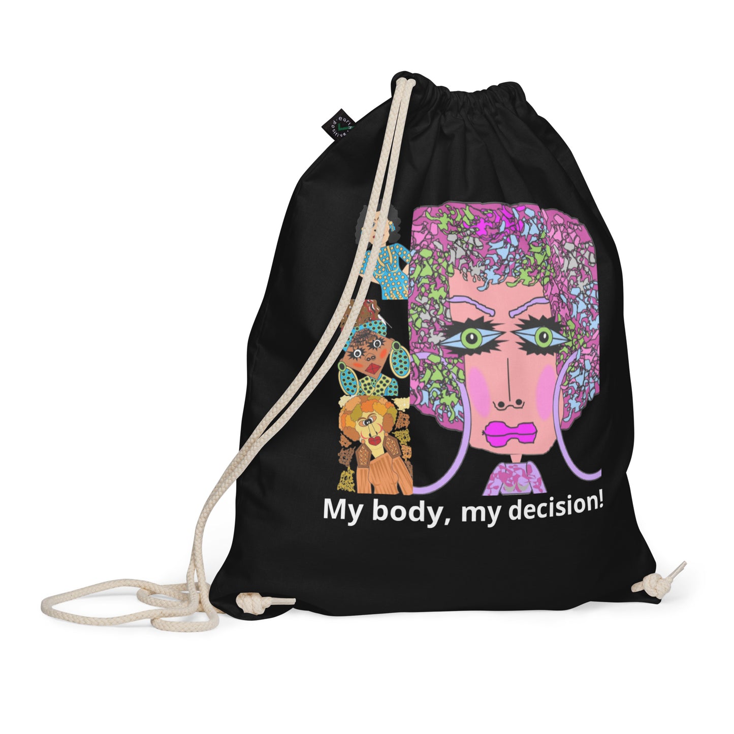 Organic cotton drawstring bag