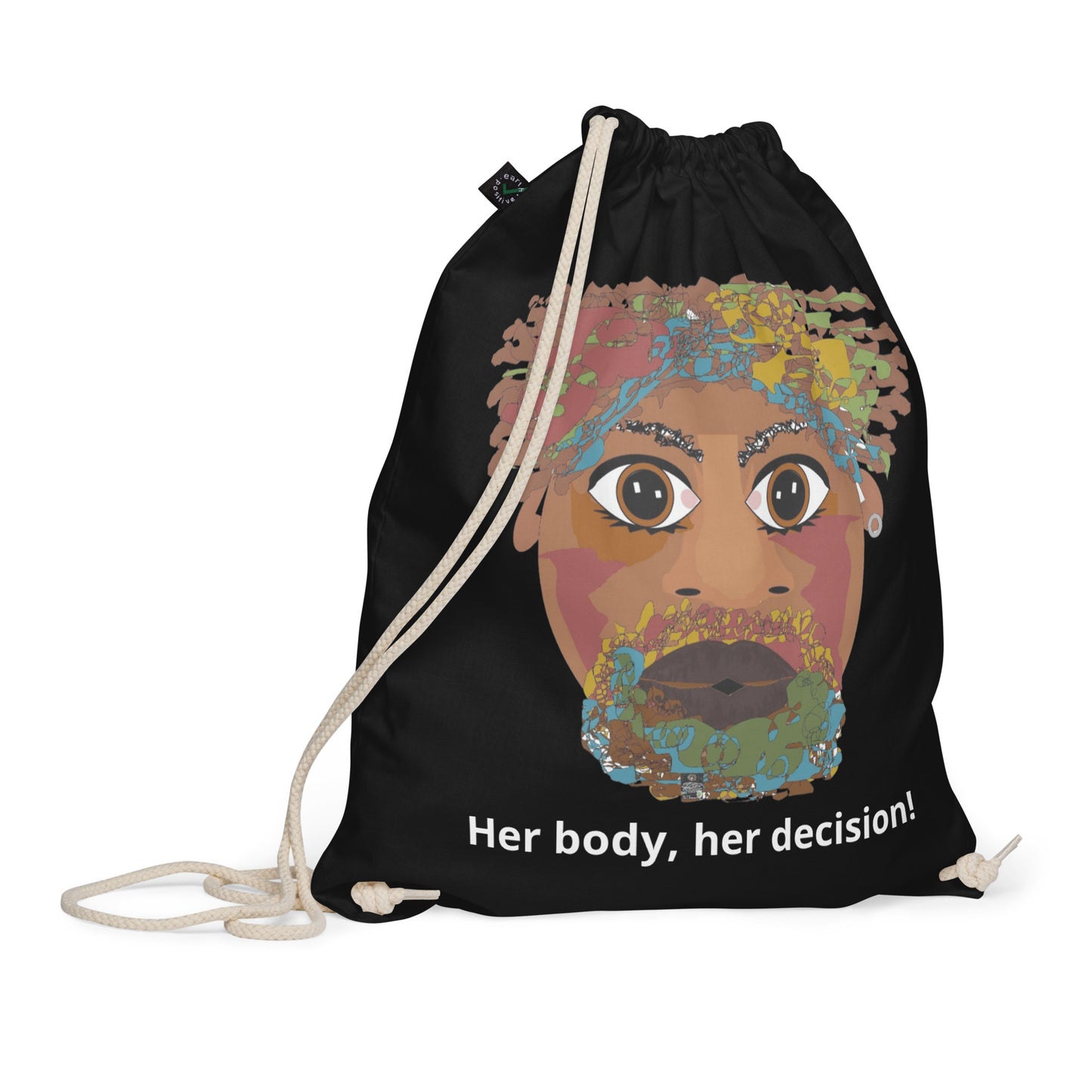 Organic cotton drawstring bag