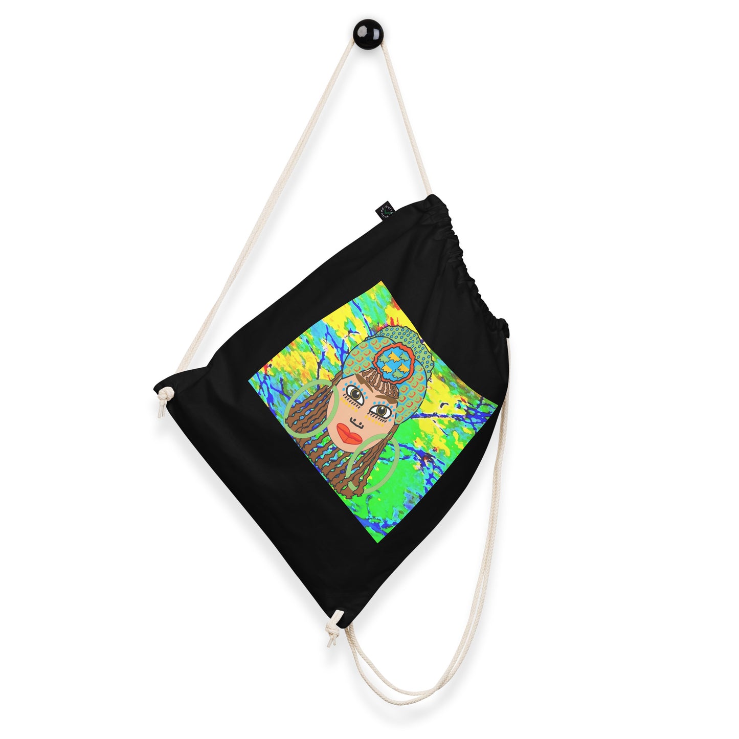Organic cotton drawstring bag