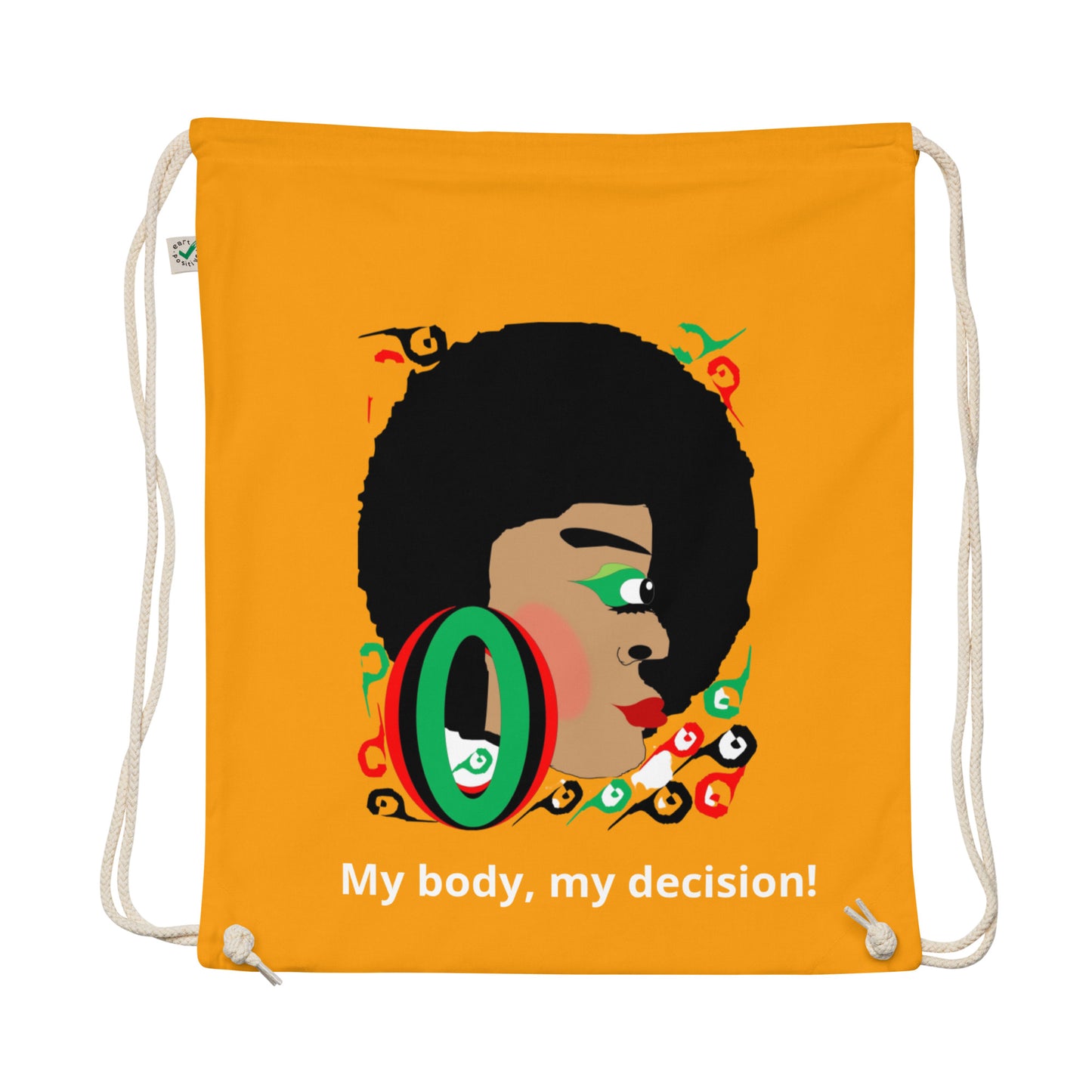 Organic cotton drawstring bag