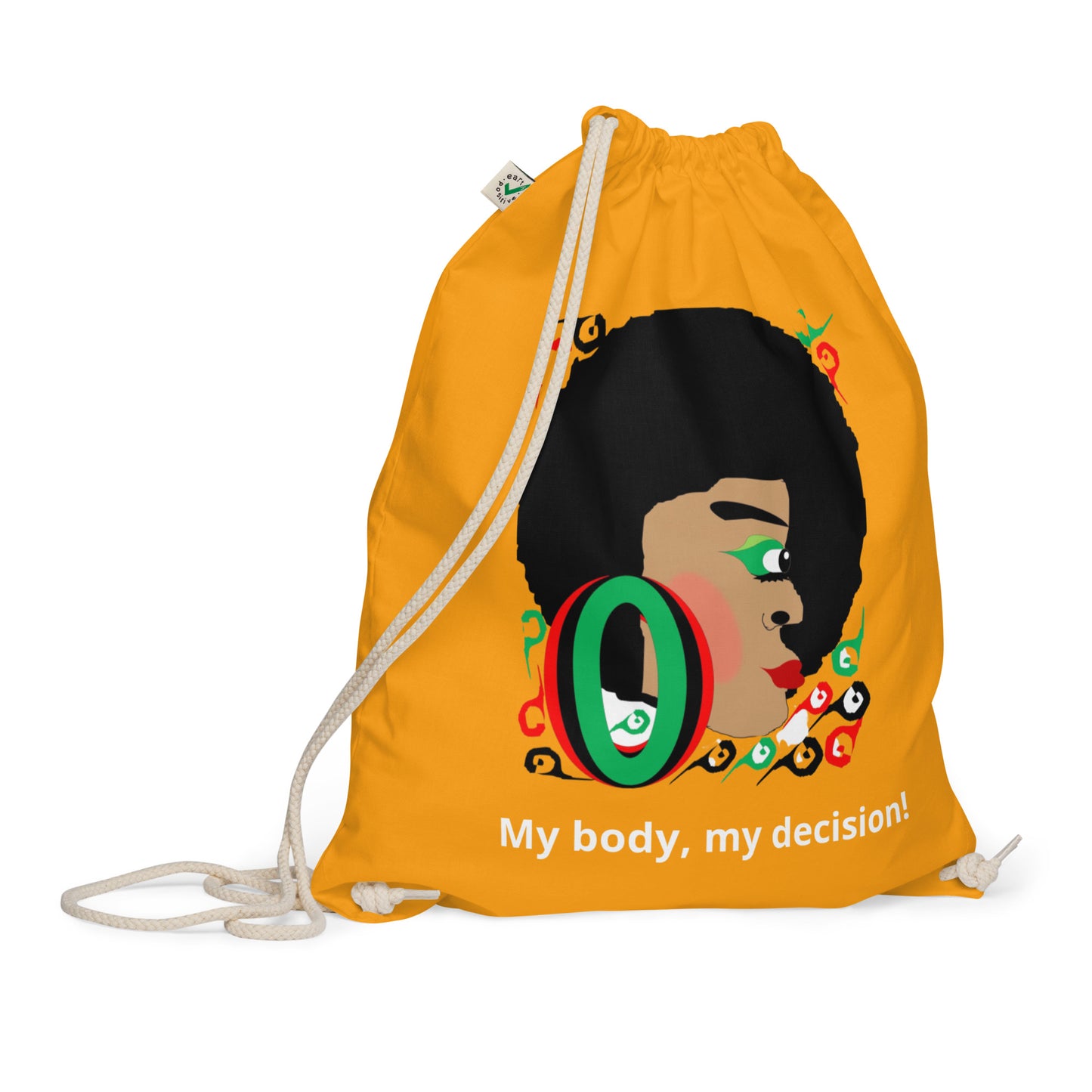 Organic cotton drawstring bag