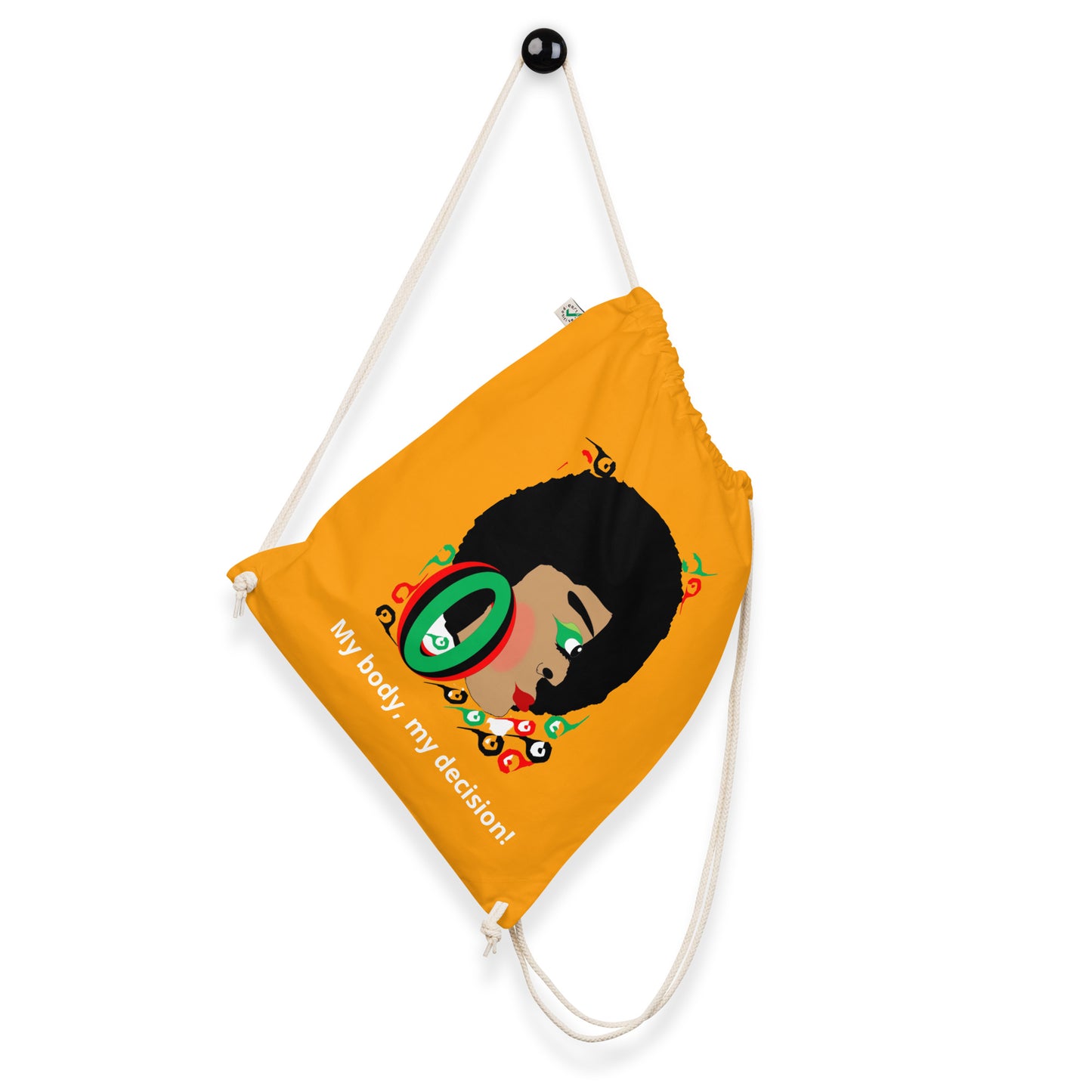 Organic cotton drawstring bag