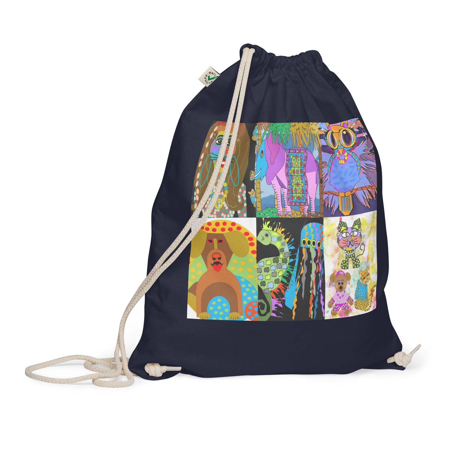Organic cotton drawstring bag