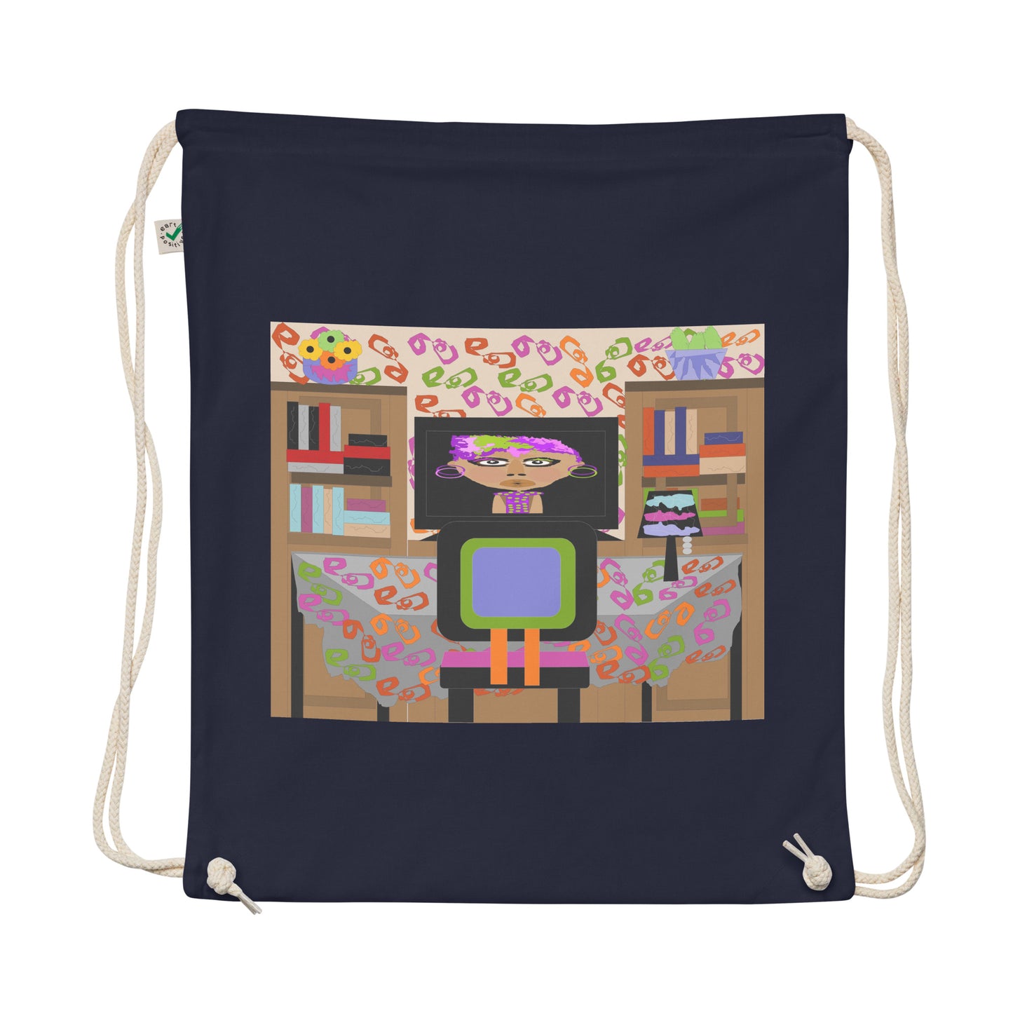 Organic cotton drawstring bag