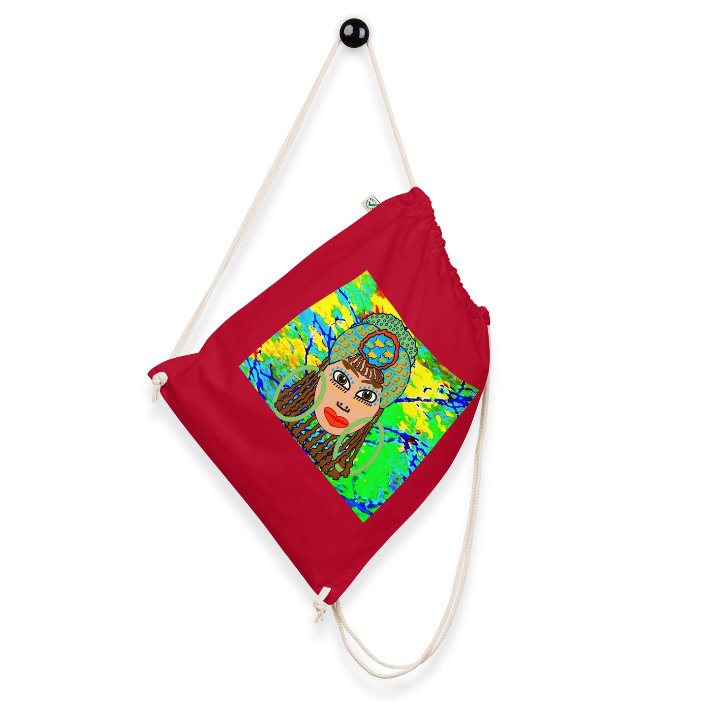 Organic cotton drawstring bag