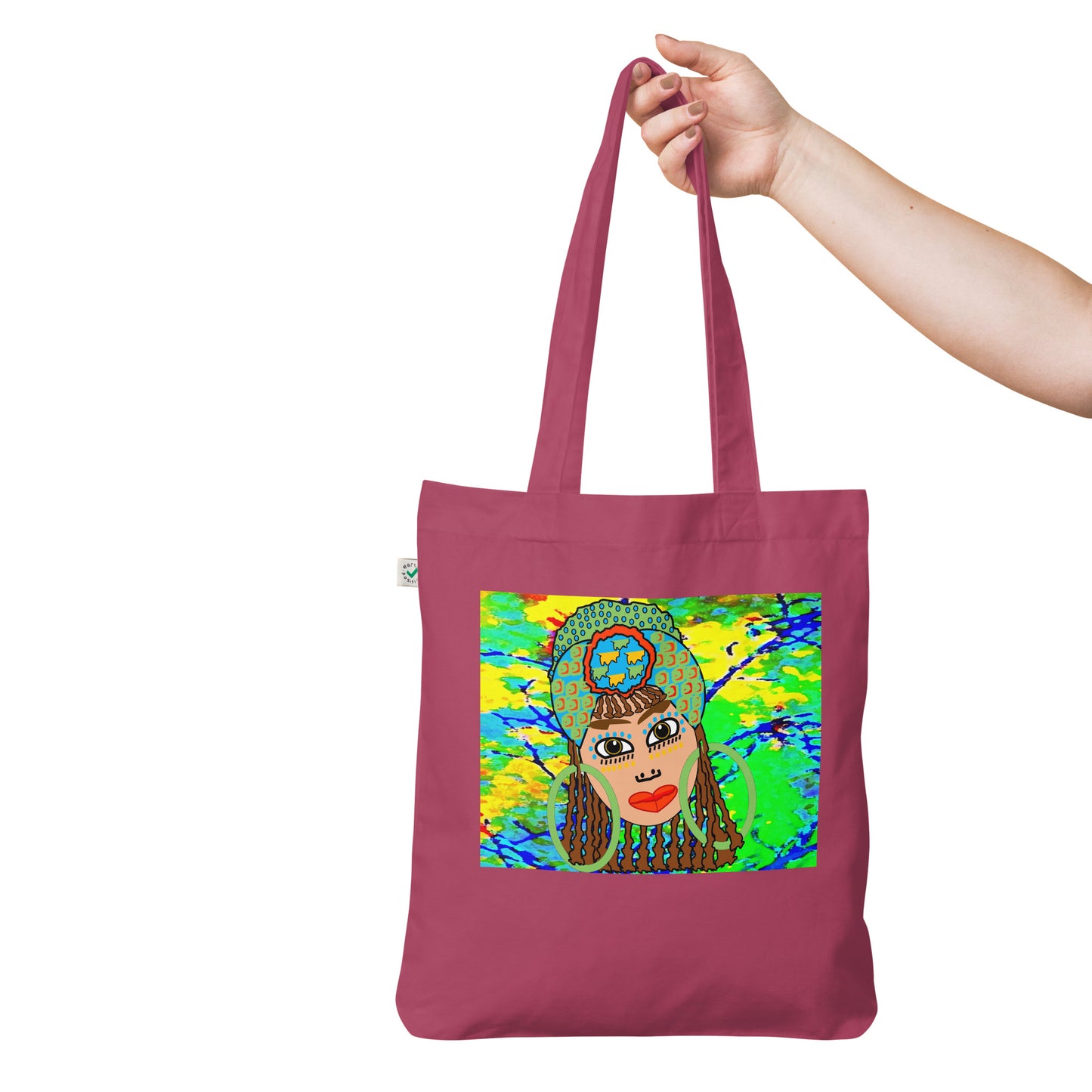 Organic fashion tote bag
