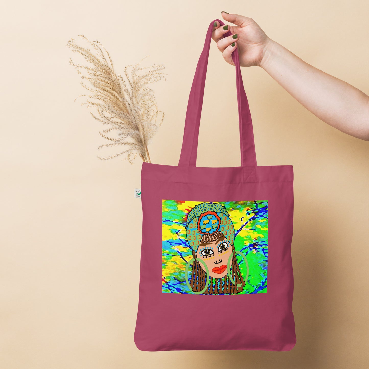 Organic fashion tote bag