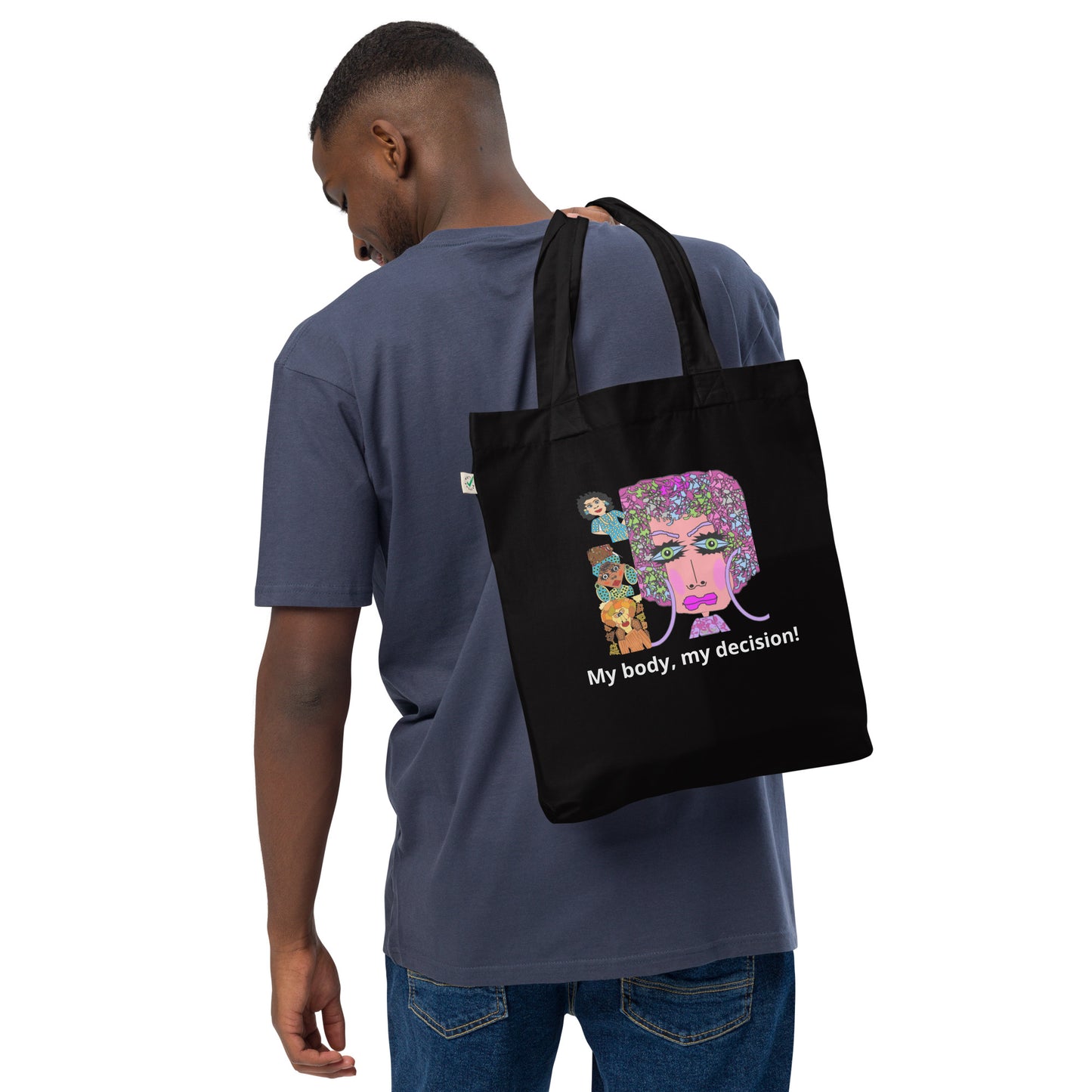 Organic fashion tote bag
