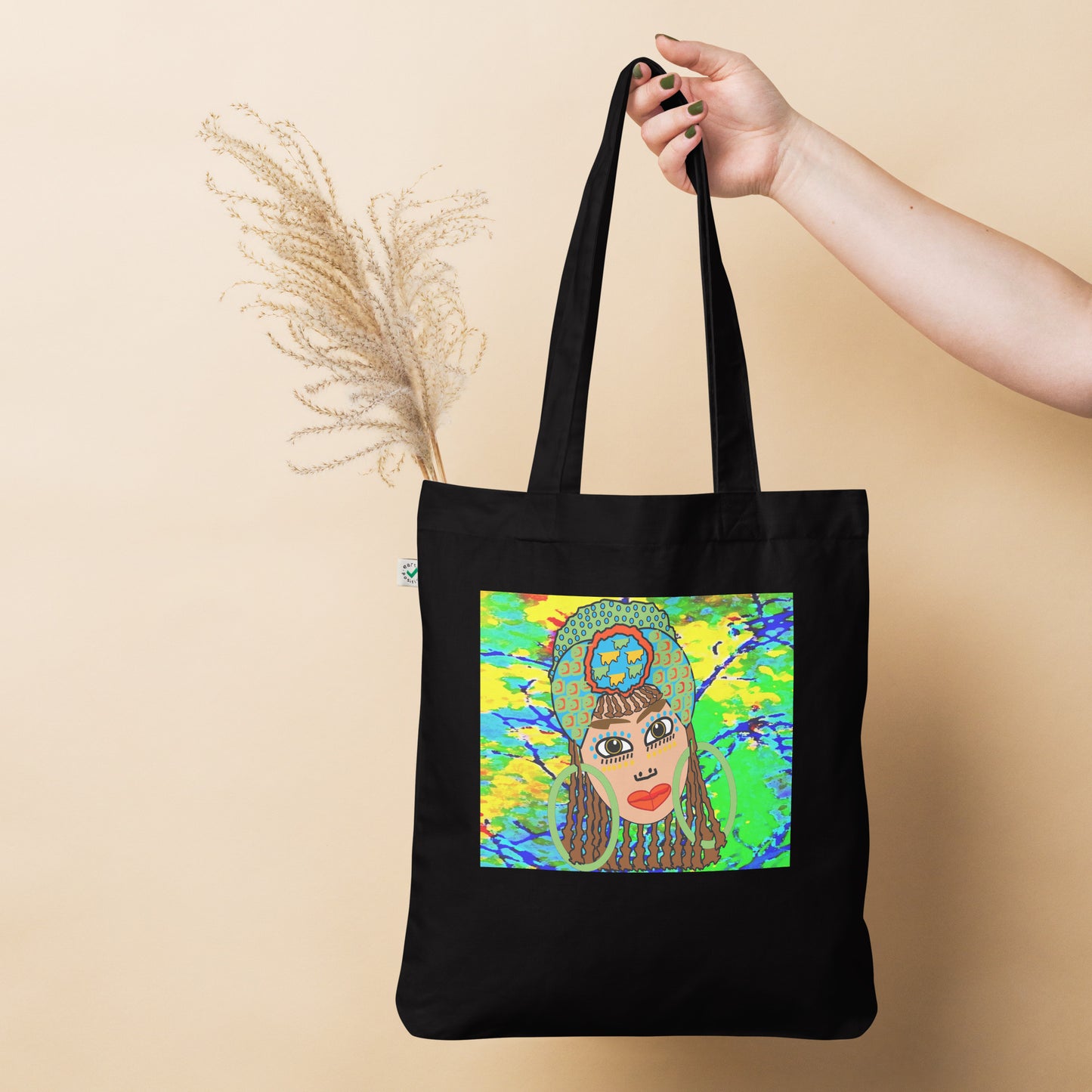 Organic fashion tote bag