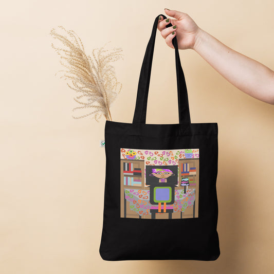 Organic fashion tote bag