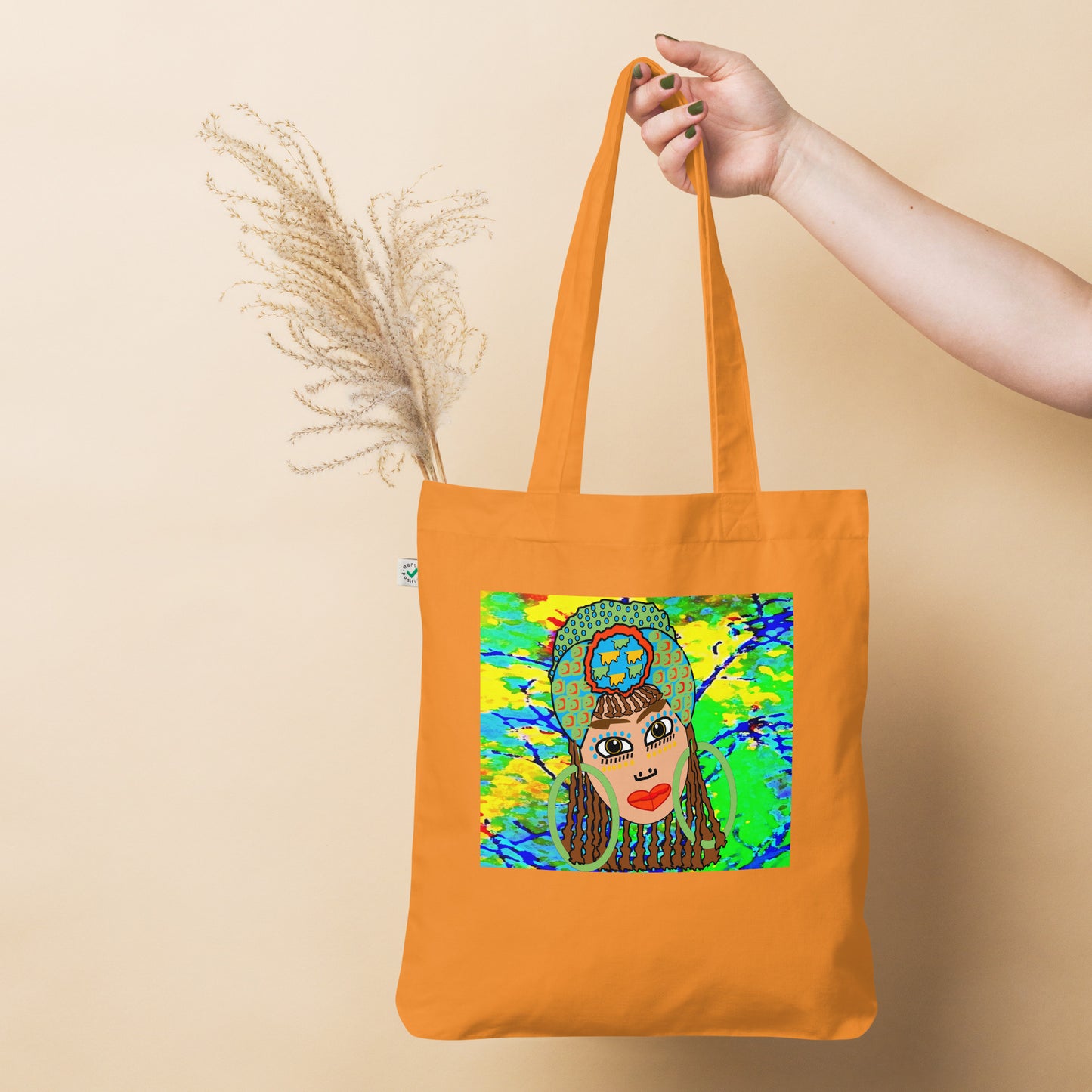 Organic fashion tote bag