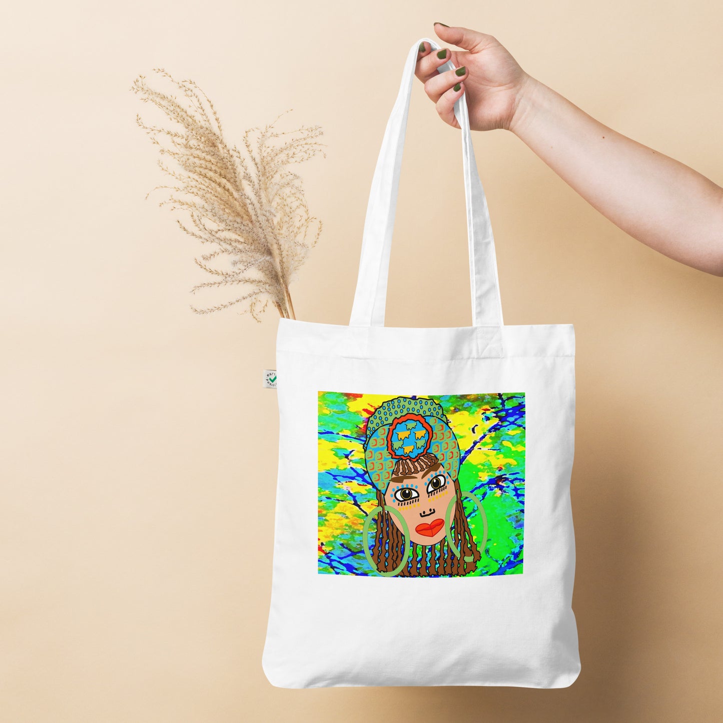 Organic fashion tote bag