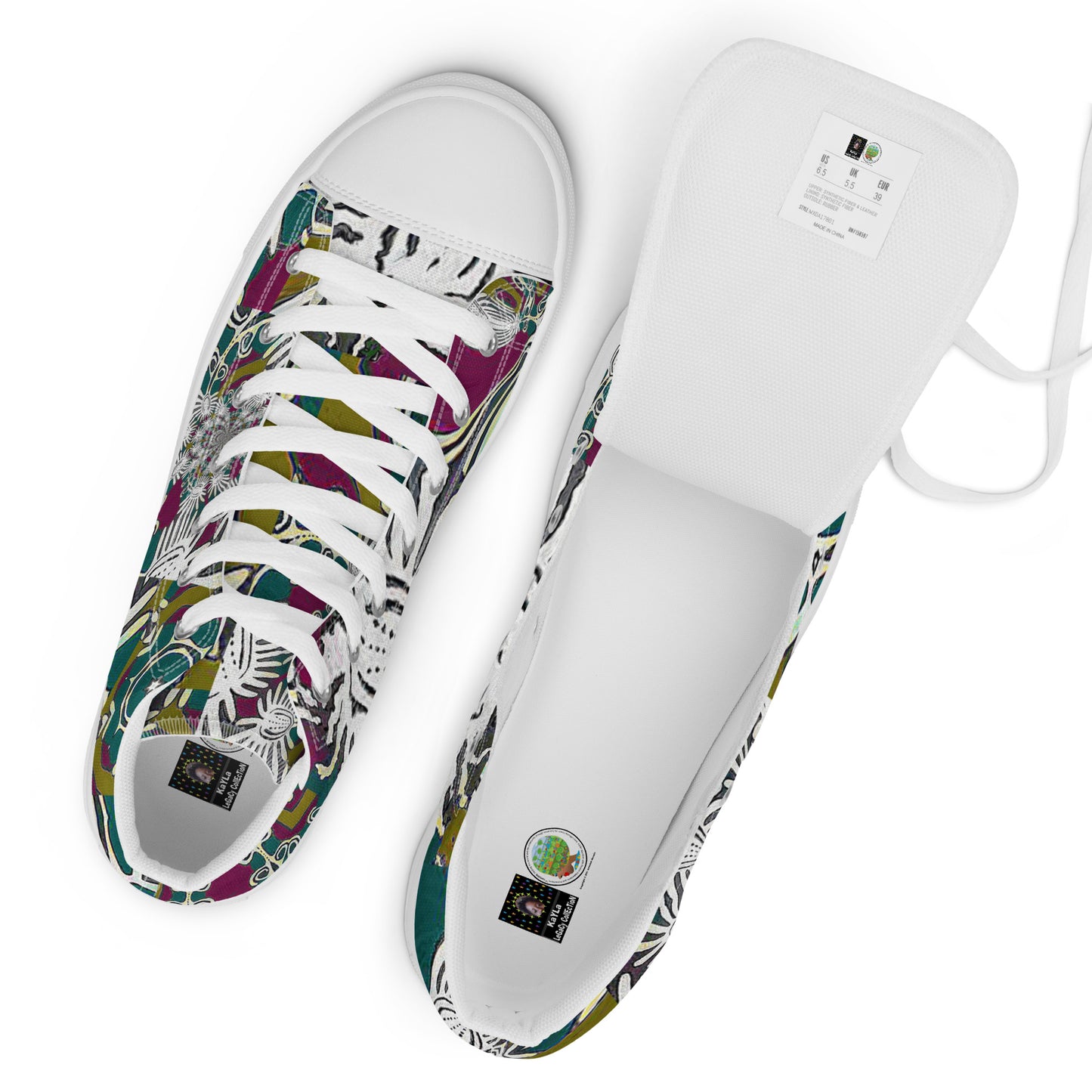 Women’s high top canvas shoes