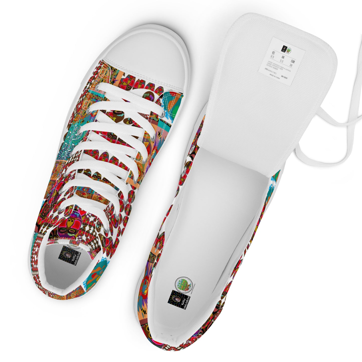 Women’s high top canvas shoes