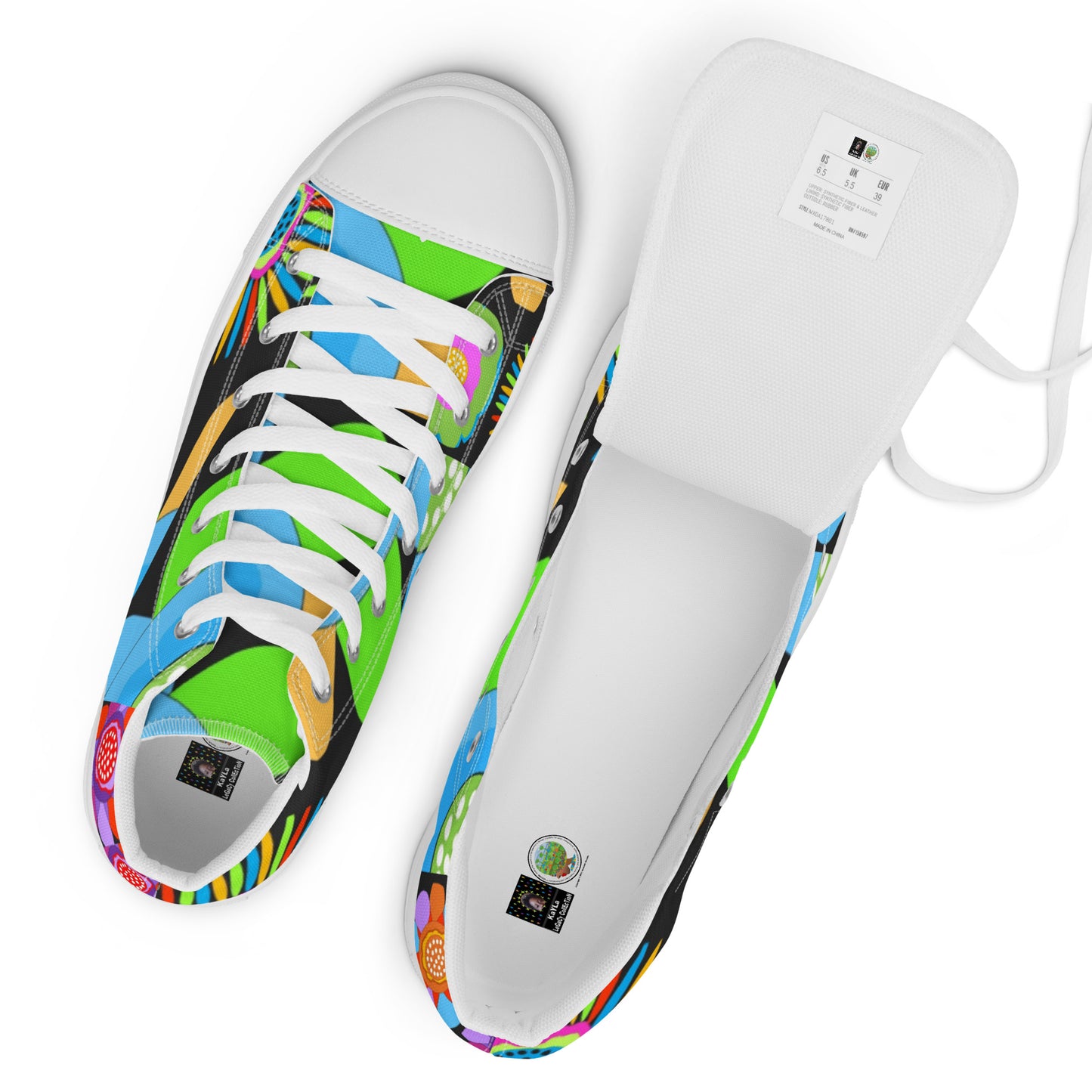 Women’s high top canvas shoes