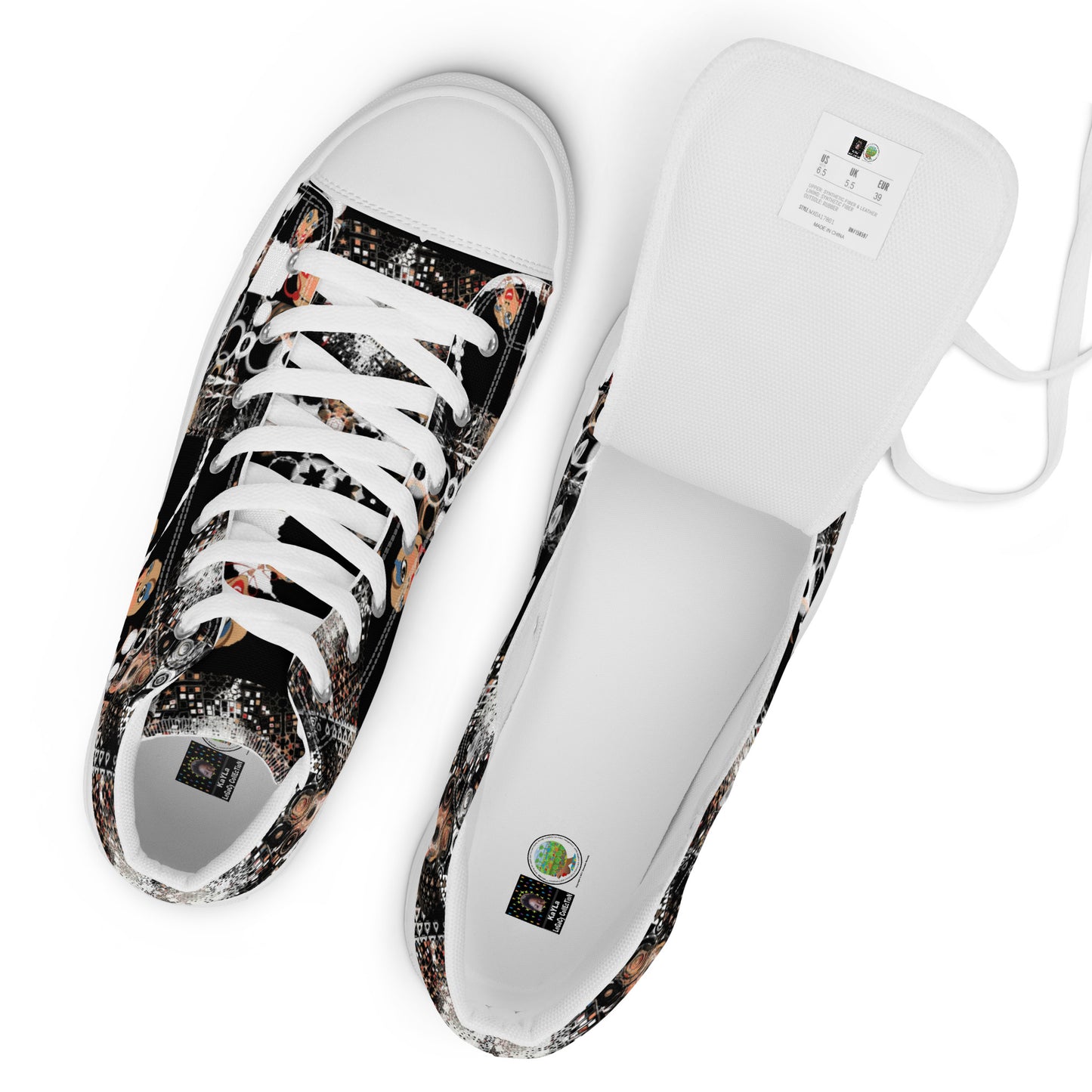 Women’s high top canvas shoes