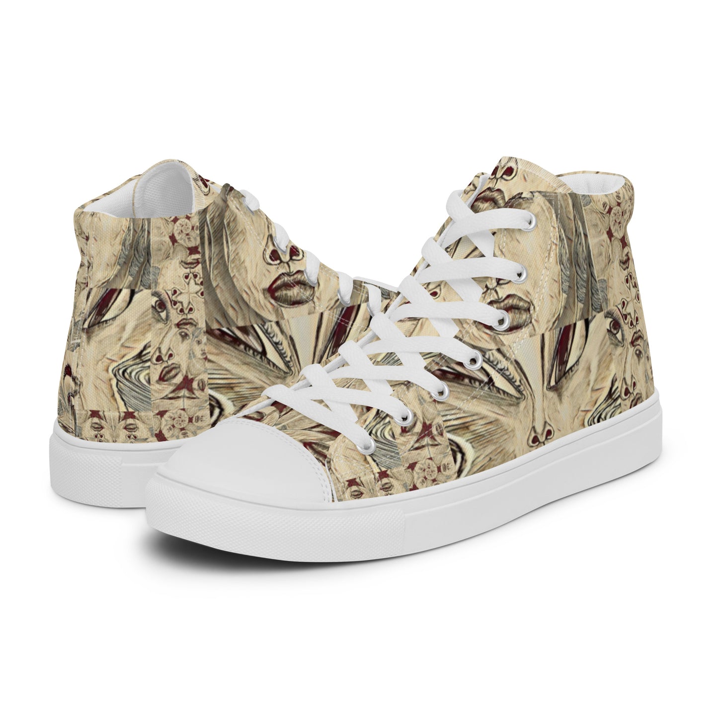 Women’s high top canvas shoes