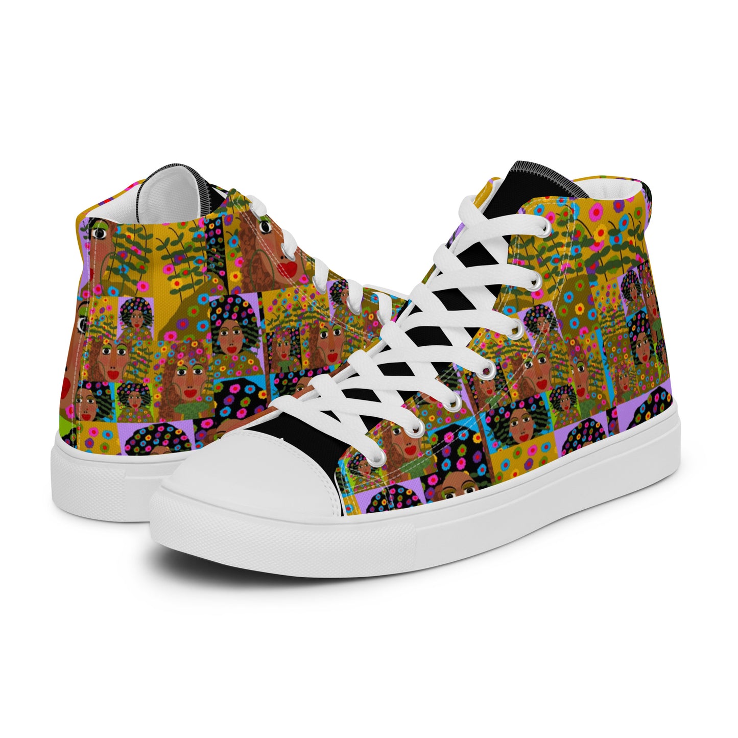 Women’s high top canvas shoes