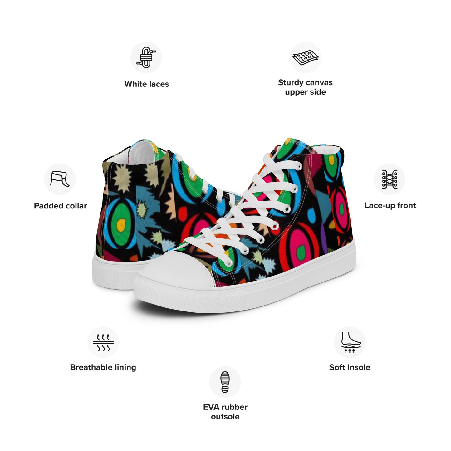 Women’s high top canvas shoes