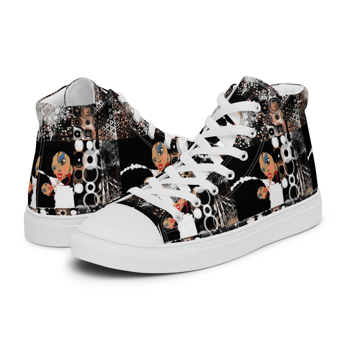 Women’s high top canvas shoes