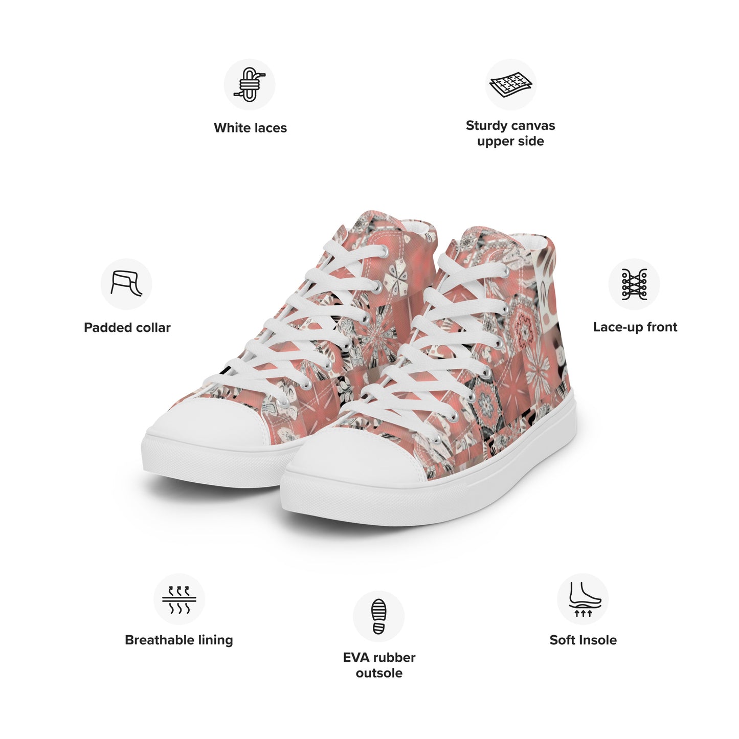 Women’s high top canvas shoes