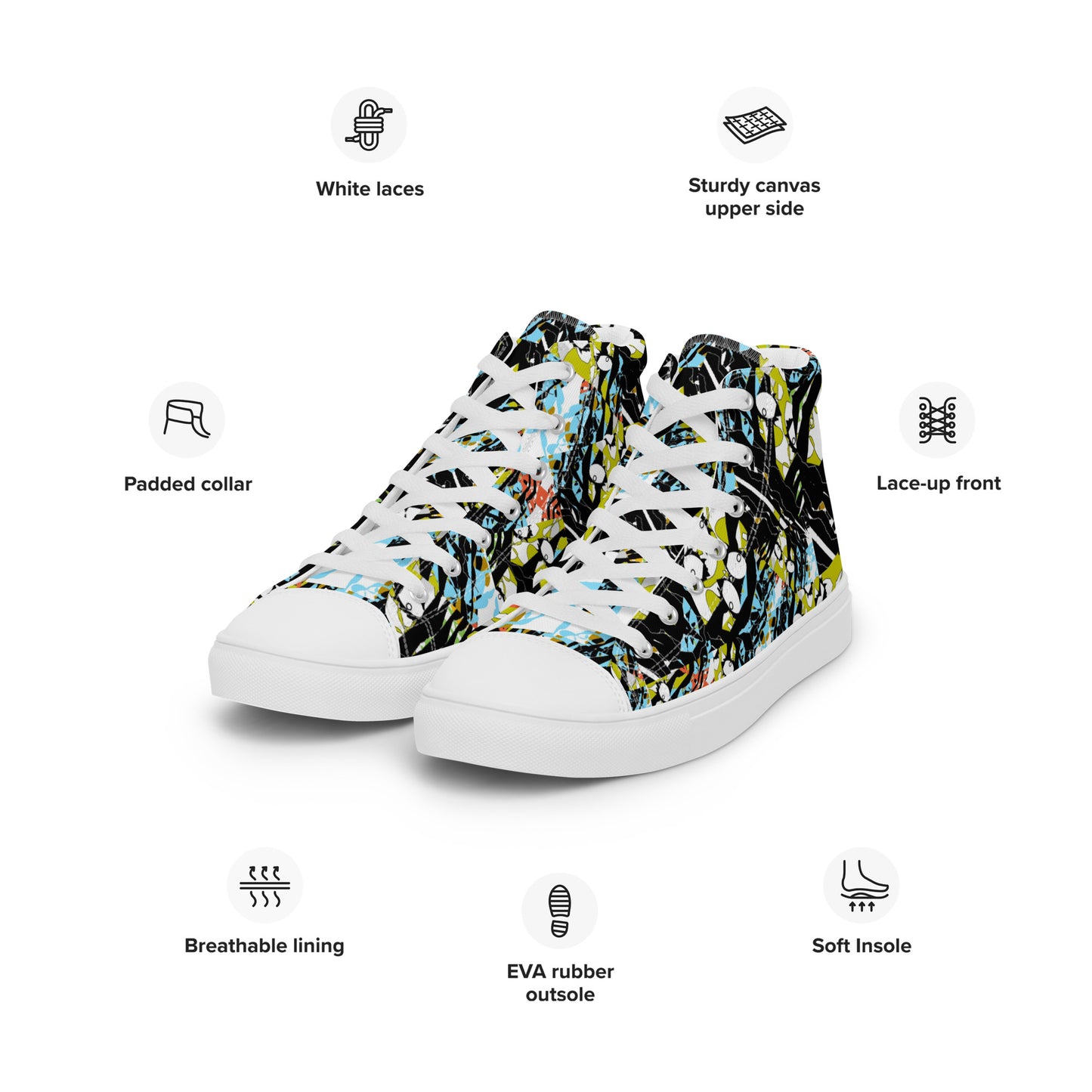 Women’s high top canvas shoes