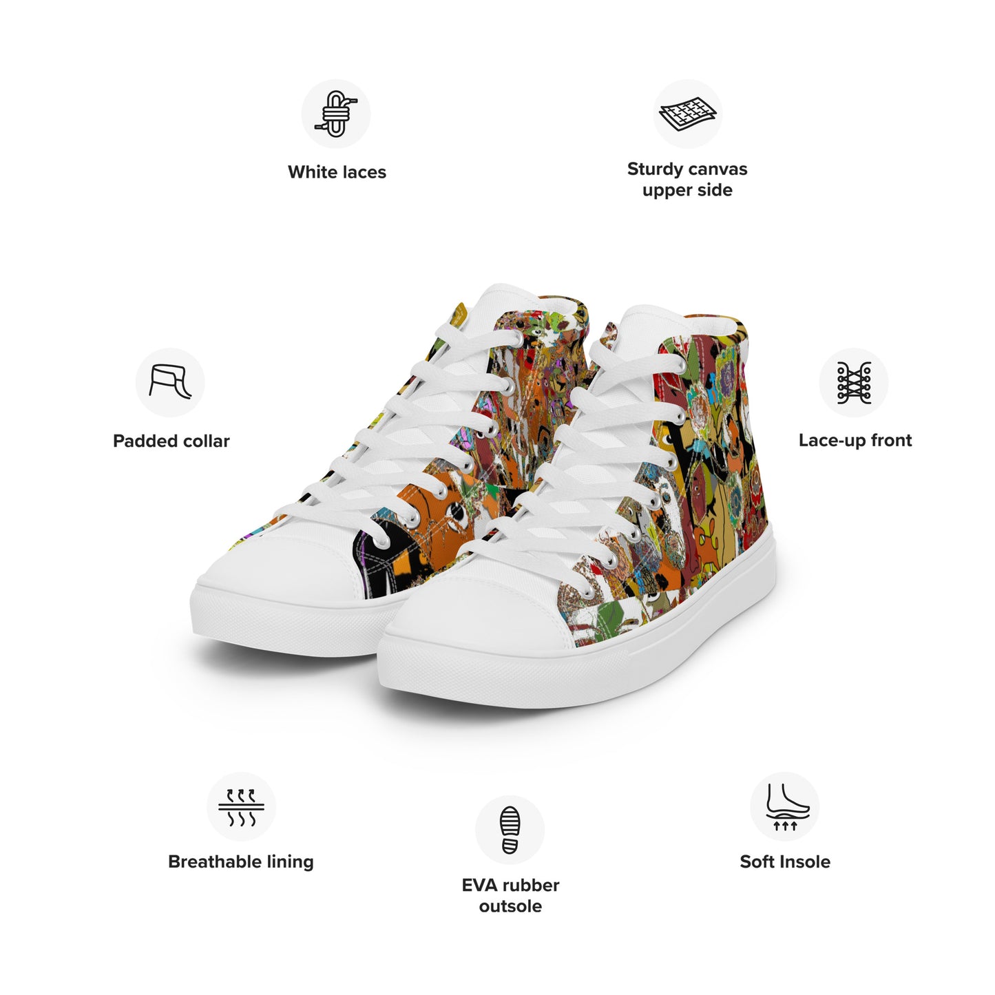 Women’s high top canvas shoes