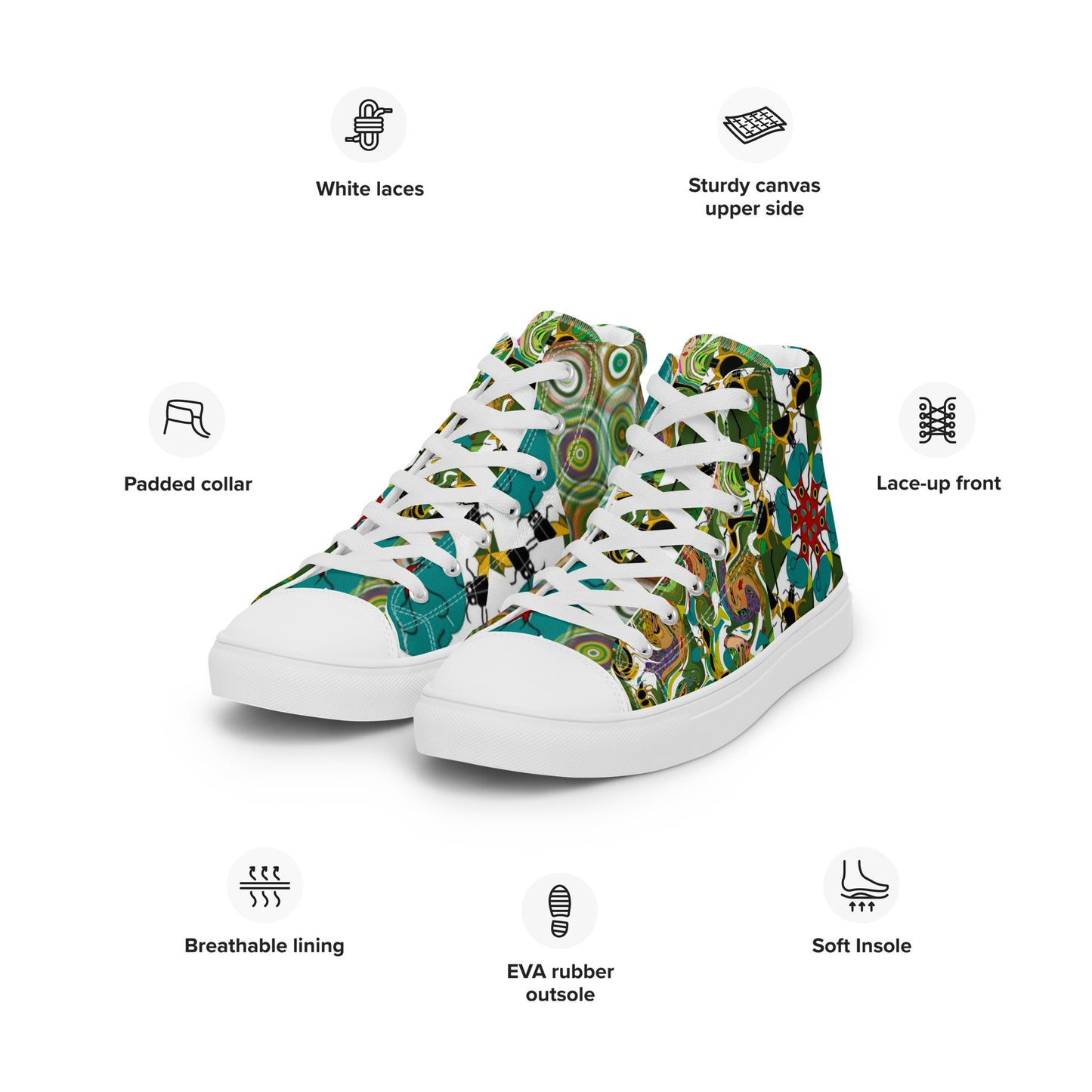 Women’s high top canvas shoes