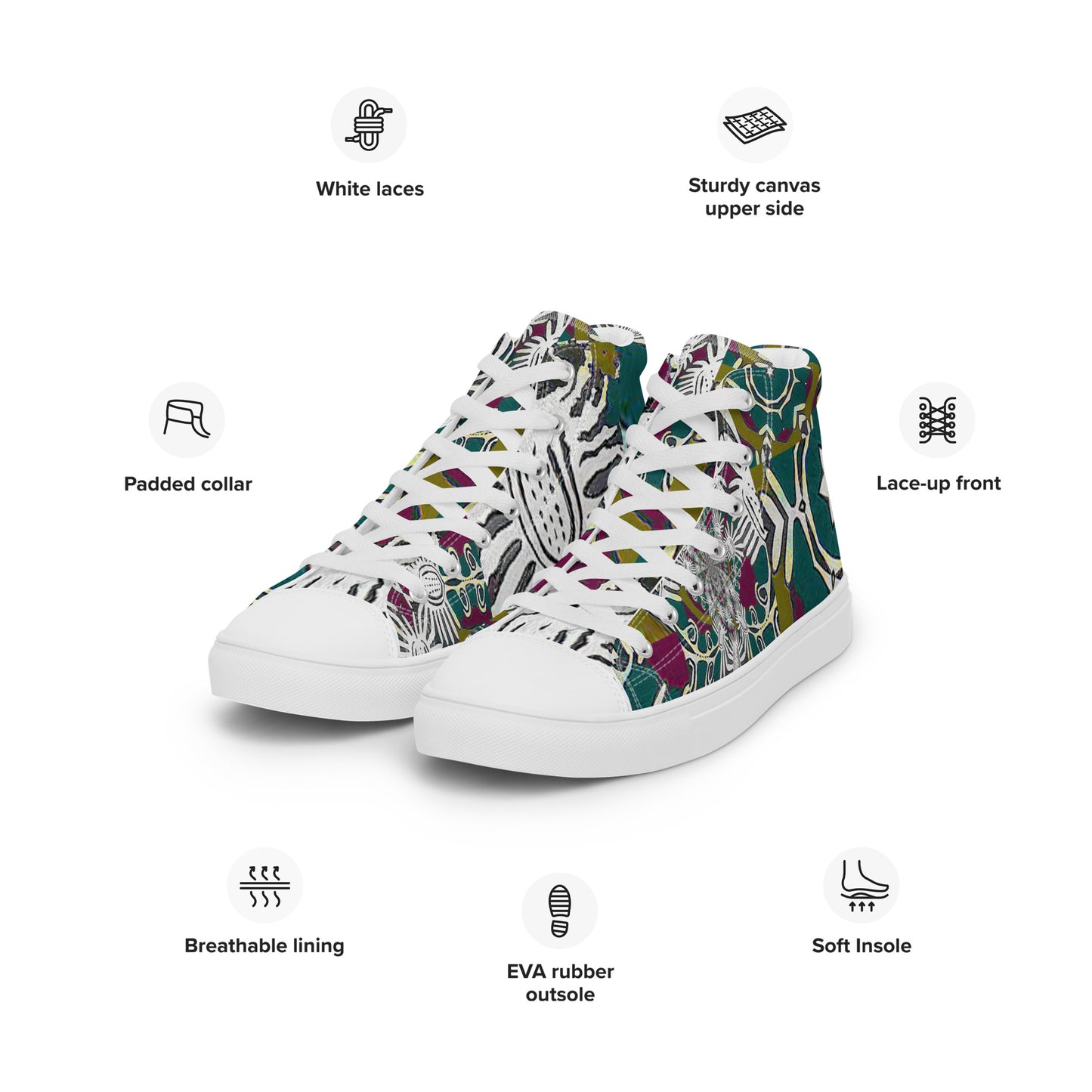 Women’s high top canvas shoes