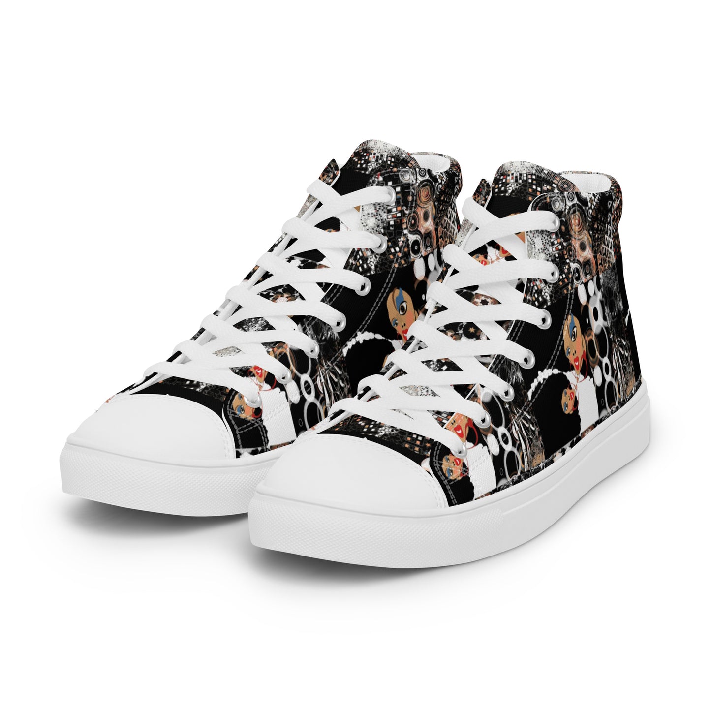 Women’s high top canvas shoes