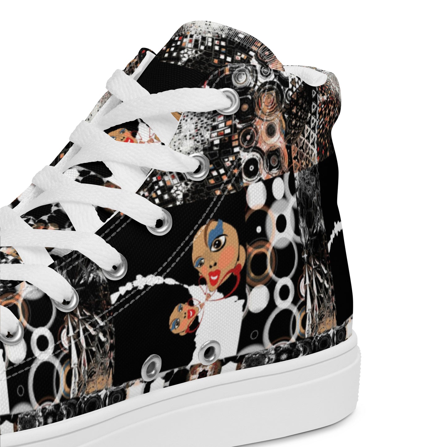 Women’s high top canvas shoes