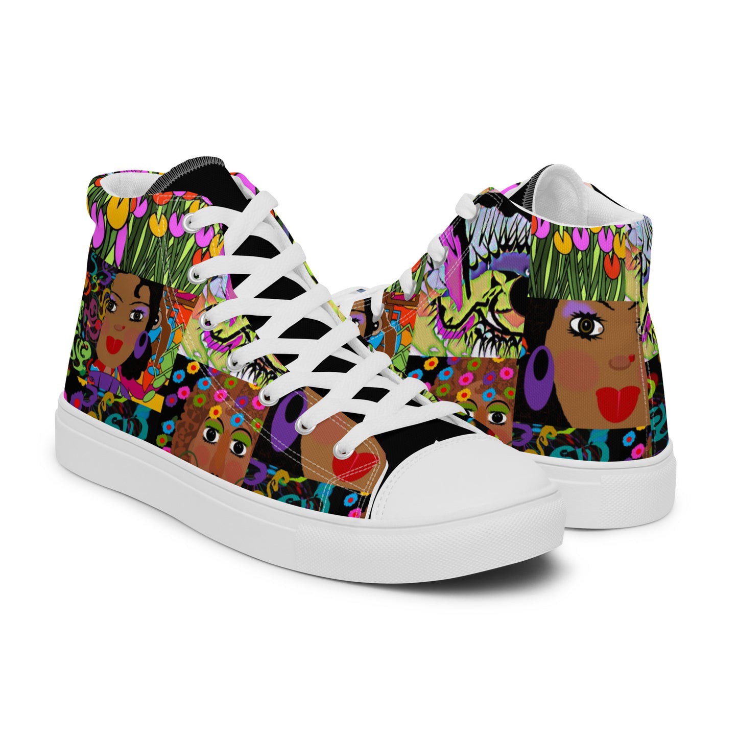 Women’s high top canvas shoes