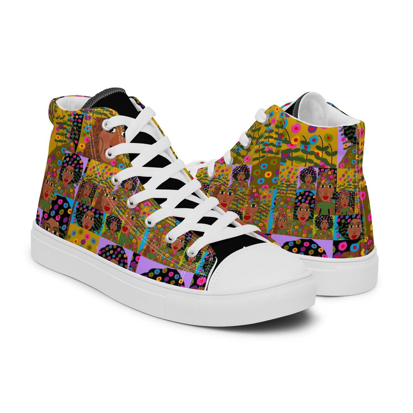 Women’s high top canvas shoes