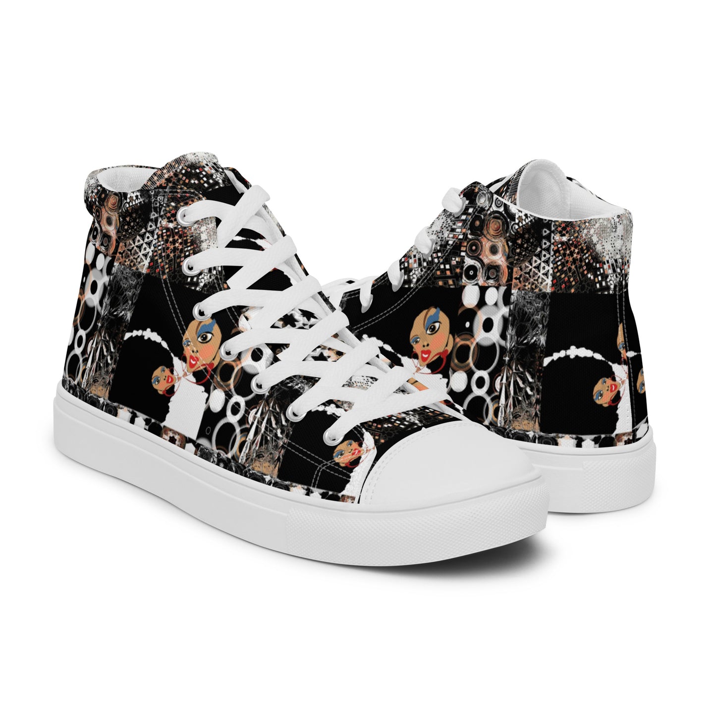 Women’s high top canvas shoes