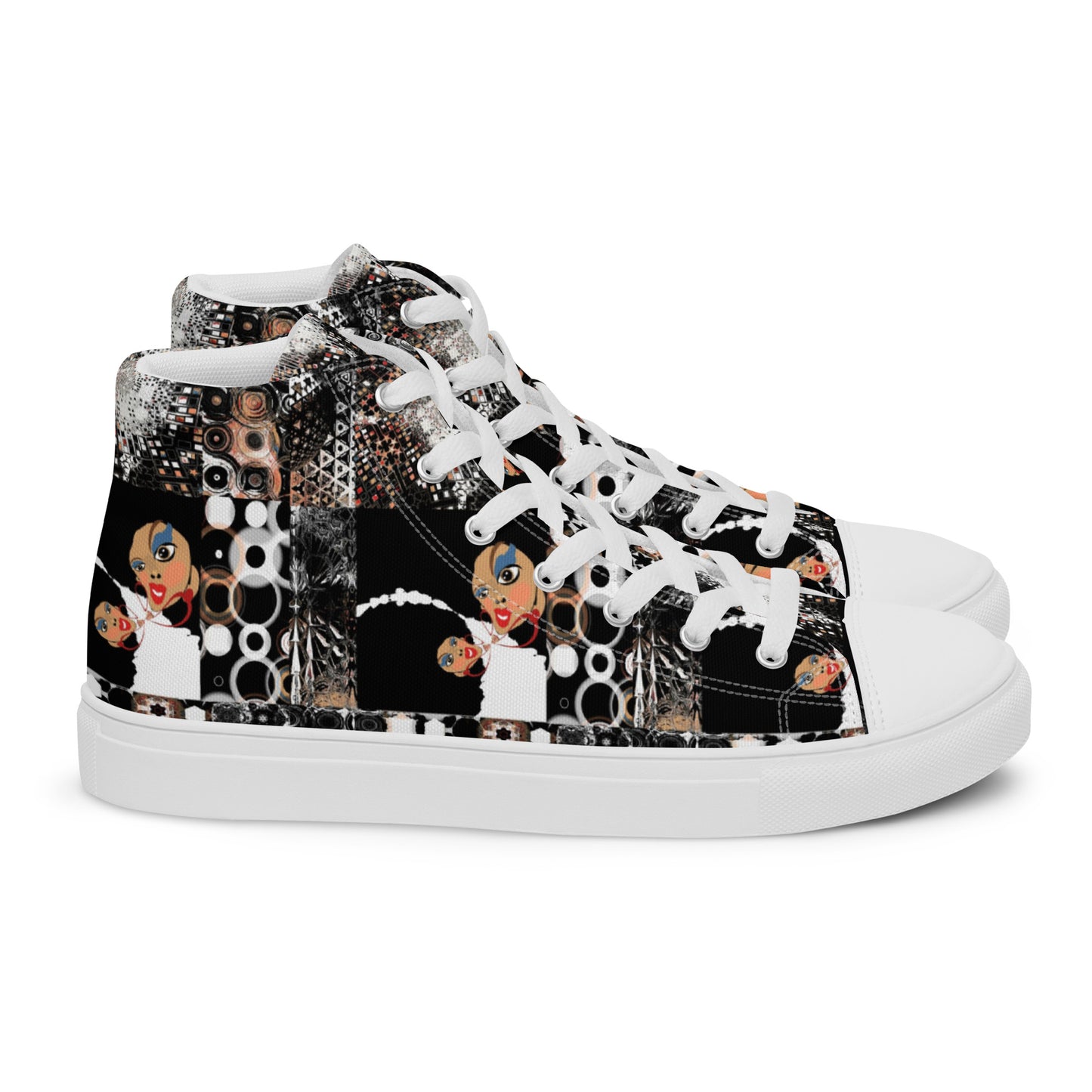 Women’s high top canvas shoes