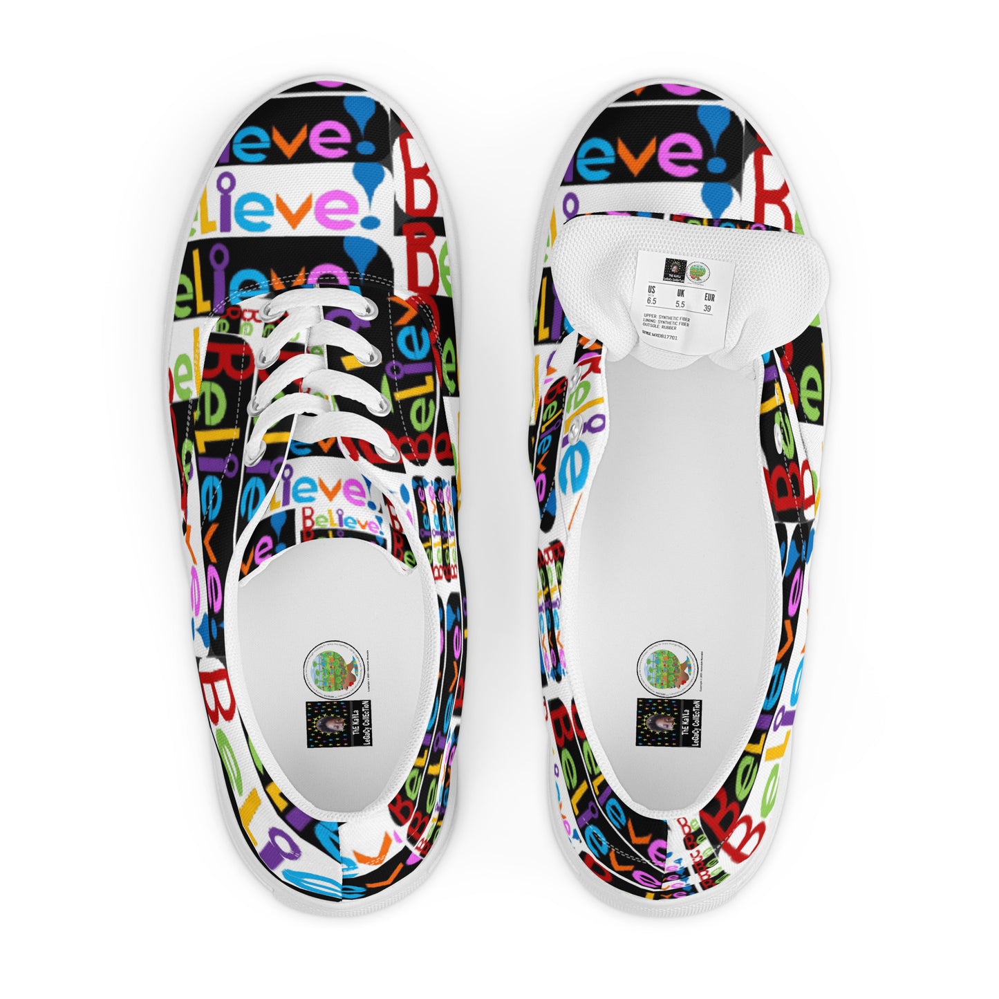 Women’s lace-up canvas shoes